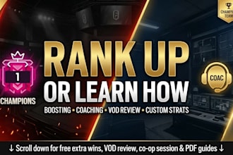 coach you in rainbow six siege with vod review custom site setups and rank help