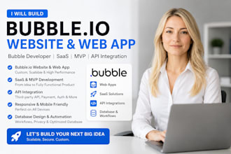 build spain bubble io website bubble app developer saas mvp web API integration