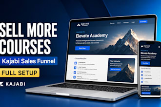 build high converting kajabi online course sales funnel kajabi website