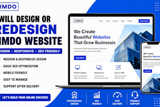 design or redesign a modern jimdo website with SEO optimization