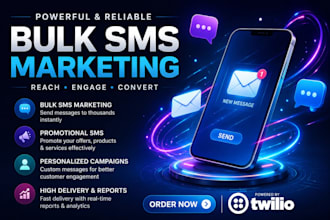 do professional twilio SMS setup and text automation flow