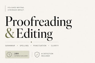 proofread and edit your writing for grammar and clarity