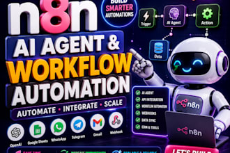 build n8n ai agent, n8n automation, n8n workflow and ai workflow automation