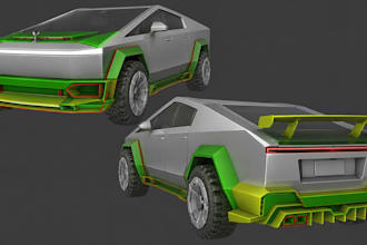 do 3d design and 3d modeling a car or vehicle in blender for 3d printing