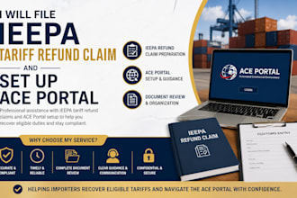 file ieepa tariff refund claim and set up ace portal