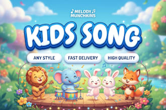 write and sing kids song, music and jingle for your kids