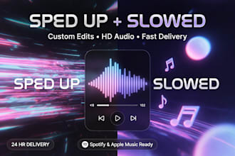 create professional sped up and slowed versions of your song