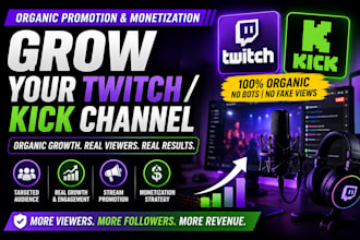 organically promote your twitch or kick stream for real growth