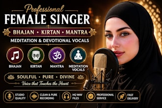 sing female bhajan, kirtan vocal, mantra and meditation vocals, female vocalist