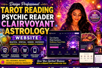 design astrology website tarot reading psychic reader clairvoyant