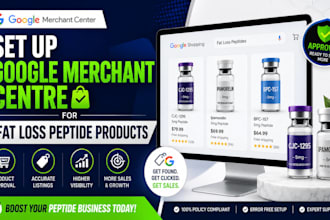 set up google merchant center for peptide and wellness woocommerce stores