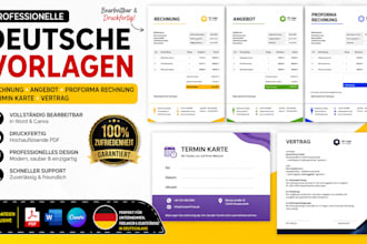 do german receipt quotation, proforma invoice appointment card contract template