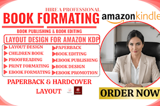 amazon KDP kindle ebook and paperback formatting for self publishing pros expert