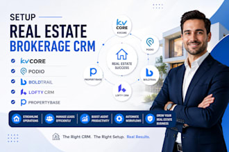 setup real estate brokerage CRM kvcore podio  boldtrail lofty CRM propertybase