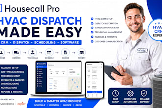setup housecall pro CRM dispatch scheduling for hvac company software