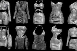 create realistic clo 3d fivem clothing, marvelous designer, second life fashion