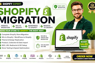 do shopify migration, website migration, wix to shopify