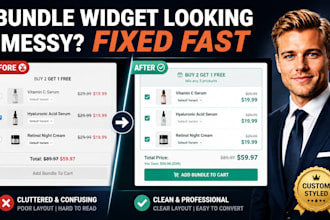 style and fix your widebundles or shopify bundle widget layout