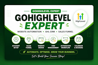 build gohighlevel sales funnel, ghl landing page, fix, audit n8n automation