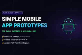 build a simple mobile app prototype or layout using react native