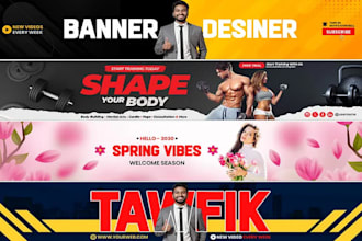design attractive, SEO logo and banner for your youtube channel