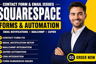 fix squarespace contact forms email notifications and automations