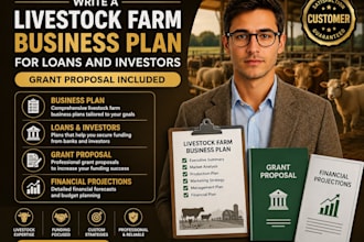 write a livestock farm business plan and grant proposal grant loan proposal