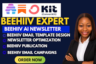 setup beehiiv newsletter, beehiiv landing page and beehiiv website design