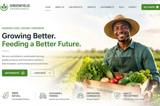 design squarespace agribusiness website wix agriculture farm produce website