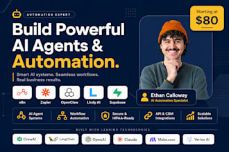 build multi ai agent system with crew ai, lindy ai, n8n automation and make com