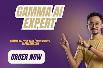 design professional gamma ai presentation, pitch deck, powerpoint, canva