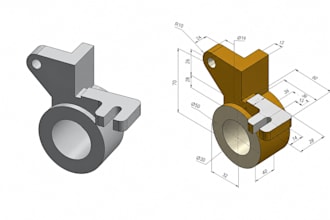 design solidworks cad models, mechanical parts, assemblies and cad drawings