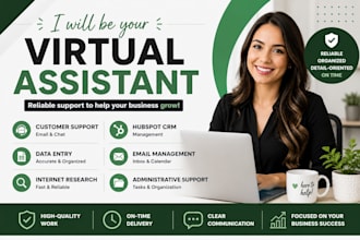 be your virtual assistant for CRM and customer support