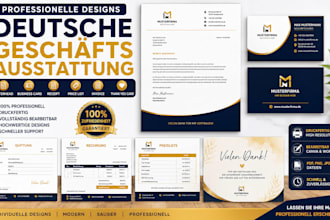 design german letterhead business card receipt price list invoice thank you card