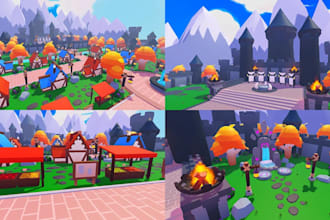 build stylized 3d roblox environment, roblox maps, characters and asset models