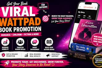 do viral wattpad book promotion romance children book erotic book promotion