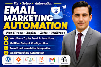 wordpress zapier email automations, mailpoet, zoho email newsletter integration