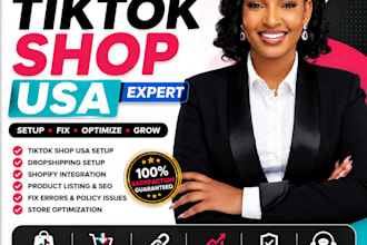 create tiktok shop USA tik tok shop fix tik tok dropshipping, tiktok shop expert