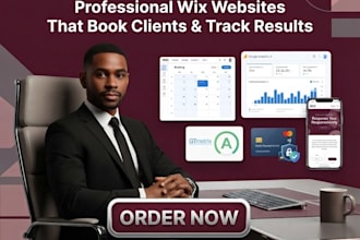 build wix booking calender wix online programs setup wix SEO analytics website