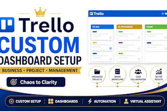 do custom trello dashboard setup business project management virtual assistant