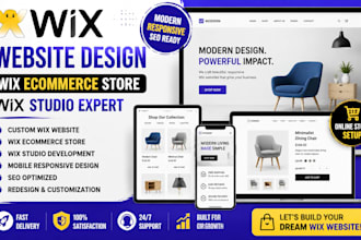 design wix website, wix ecommerce store, online store or wix studio website