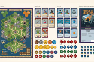do professional board game design tabletop game card game development game asset
