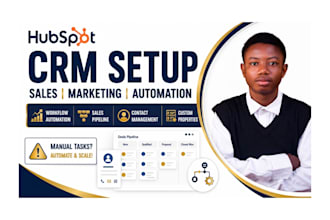 hubspot CRM setup sales marketing automation workflow pipeline contact property