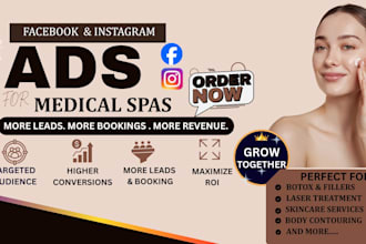 run facebook ads, your med spa ,and beauty clinic for sales