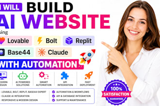 build ai website using lovable, bolt, replit and base44, claude with automation