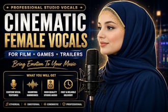 record cinematic female vocal textures, fantasy music, film soundtrack
