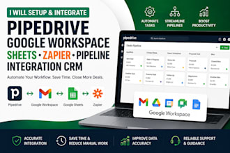 setup pipedrive google workspace sheets zapier pipeline integration CRM