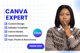 be your canva virtual assistant for social media, presentations and canva design