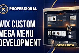 create custom wix mega menu, responsive navigation and dropdown menu