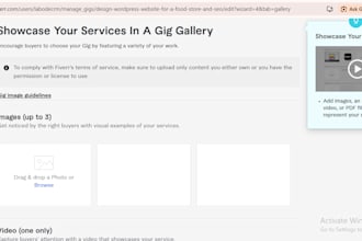 design wordpress website for a food store and seo